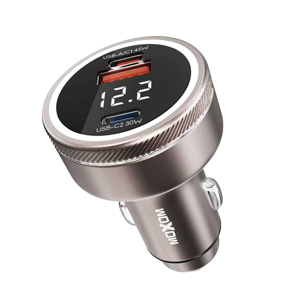 Slika od Auto punjac MOXOM MX-VC54 USB+2x Type C 120W FAST crni
