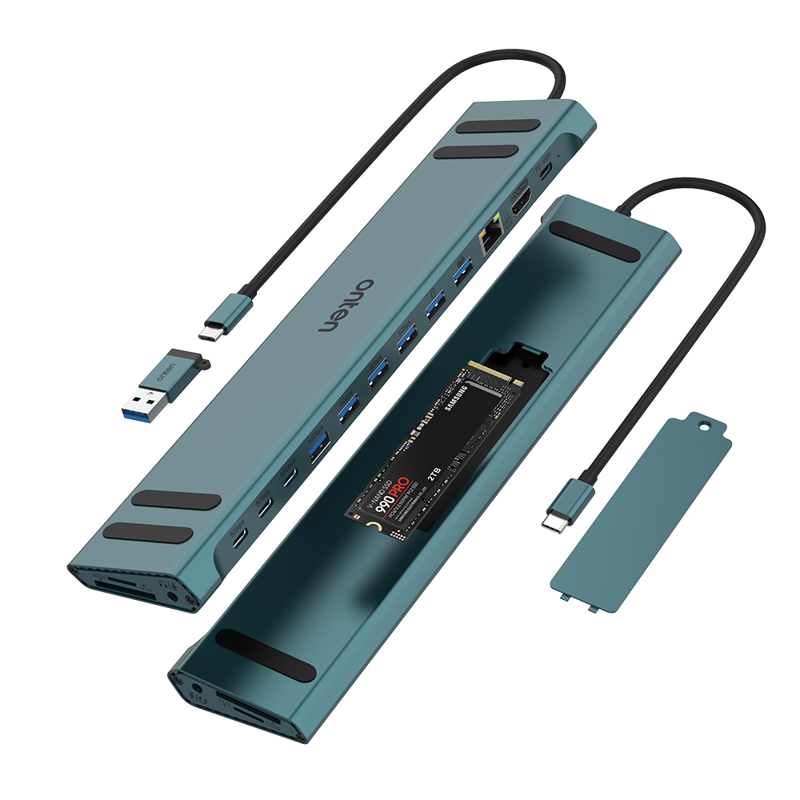 Slika od Dock stanica multifunkcionalna USB Type-C 17u1 sa prikljuckom M.2 SSD (OTN-9399) Onten
