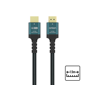 Slika od Kabal pleteni HDMI 8K 60Hz sa HDMI 2.1 8K 60Hz 48Gbps aluminijum 1.5m (OTN-HD183) Onten
