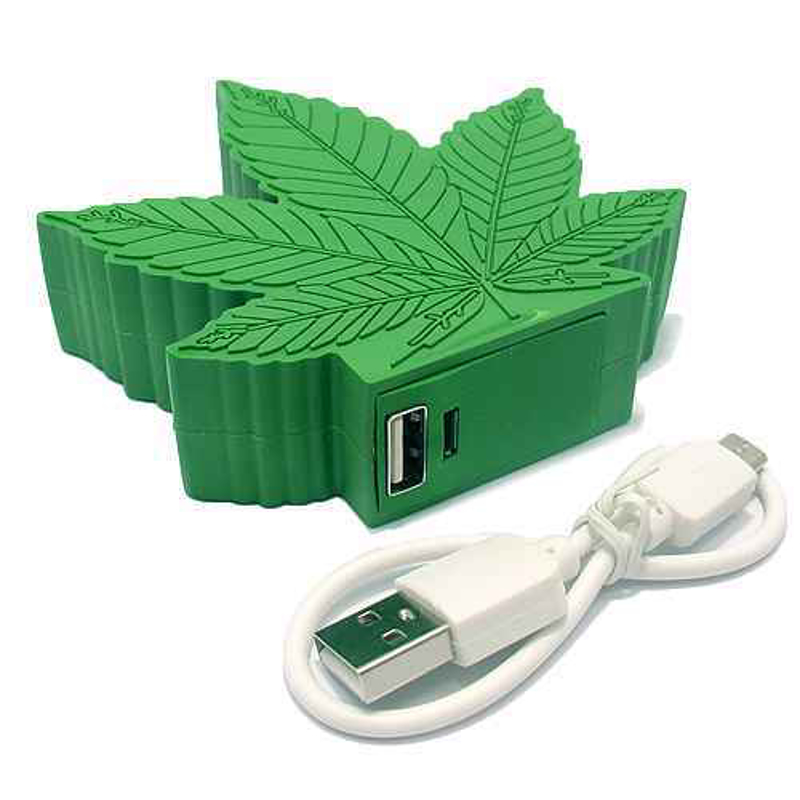 Slika od Power Bank EMOJI 2200mAh weed zeleni