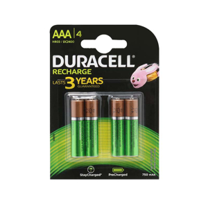 Slika od Baterija NiMh punjiva 1.2V 750mAh AAA HR03 blister 4/1 Duracell