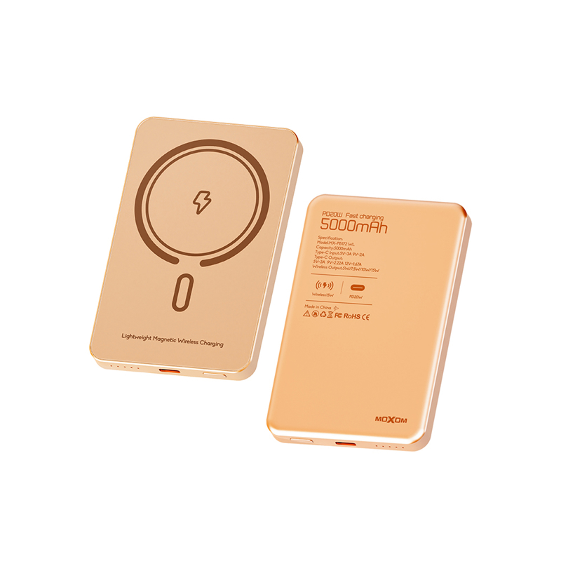 Slika od Power Bank Magsafe Moxom MX-PB172 SCP 22.5W + PD 20W 5000mAh zlatni