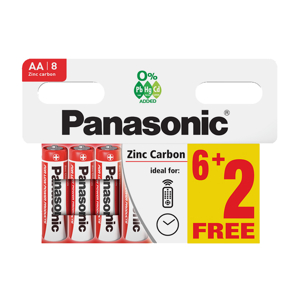 Slika od Baterija zinc carbon 1.5V AA R6 blister 8/1 Panasonic
