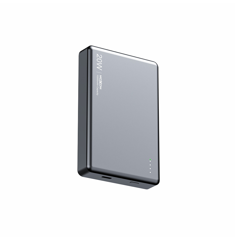 Slika od Power Bank MagSafe Moxom Ultra Thin MX-PB213 PD20W + Wireless 15W 10000mAh sivi