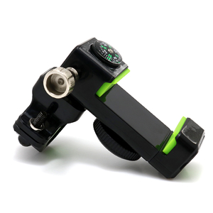 Slika od Drzac za mobilni telefon Q003 za bicikl sa svetlom i kompasom crno-zeleni