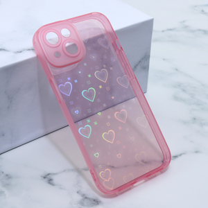 Slika od Futrola Heart Color IMD za iPhone 14 6.1 roze