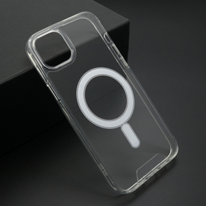 Slika od Futrola silikon MAGNETIC CONNECTION za iPhone 14 Plus (6.7)providna (bela)