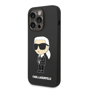 Slika od Futrola silikon Karl Lagerfeld NFT Ikonik Hard Case za Iphone 14 Pro crna Full ORG (KLHCP14LSNIKBC)