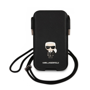 Slika od Futrola Karl Lagerfeld PU Saffiano Pouch With Karl Ikonic Large crna Full ORG (KLHCP12LOPHKM)