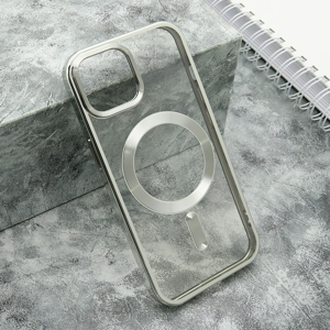 Slika od Futrola CLEAR ELEGANT MAGSAFE za iPhone 15 (6.1) srebrna