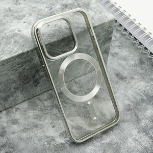 Slika od Futrola CLEAR ELEGANT MAGSAFE za iPhone 15 Pro (6.1) srebrna