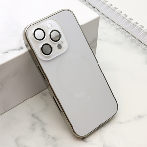 Slika od Futrola ELEGANT METAL MAGSAFE za iPhone 16 Pro (6.3) bela