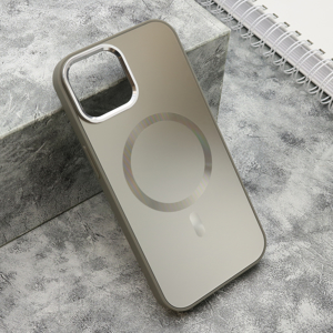 Slika od Futrola COLOR METAL MagSafe za iPhone 15 (6.1) srebrna