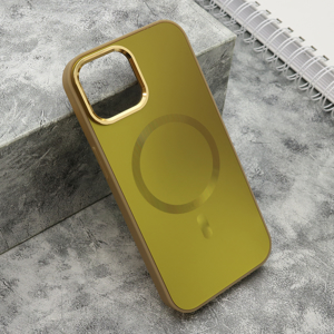 Slika od Futrola COLOR METAL MagSafe za iPhone 15 (6.1) zlatna