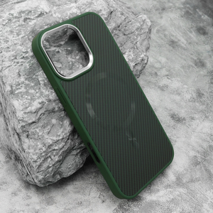 Slika od Futrola CARBON MagSafe za iPhone 16 Pro Max (6.9) zelena (big camera)