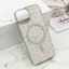 Slika od Futrole GLAM GLOW MagSafe za iPhone 15 (6.1) srebrna