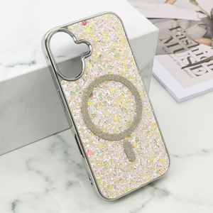 Slika od Futrole GLAM GLOW MagSafe za iPhone 16 (6.1) siva