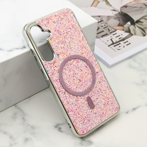 Slika od Futrole GLAM GLOW MagSafe za Samsung A556B Galaxy A55 5G roze