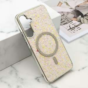 Slika od Futrole GLAM GLOW MagSafe za Samsung A556B Galaxy A55 5G zlatna