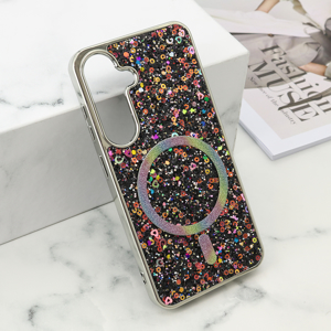 Slika od Futrole GLAM GLOW MagSafe za Samsung S921B/S931B Galaxy S24 5G/S25 5G crna