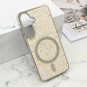 Slika od Futrole GLAM GLOW MagSafe za Samsung S921B/S931B Galaxy S24 5G/S25 5G zlatna