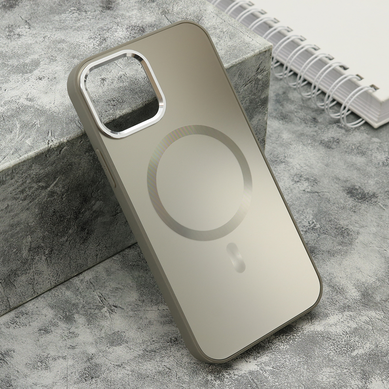 Slika od Futrola COLOR METAL MagSafe za iPhone 12/12 Pro (6.1) tamno plava