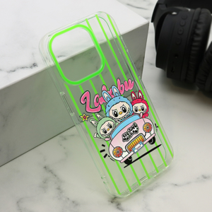 Slika od Futrola PRINT PARTY za iPhone 15 Pro (6.1) zelena LBB004