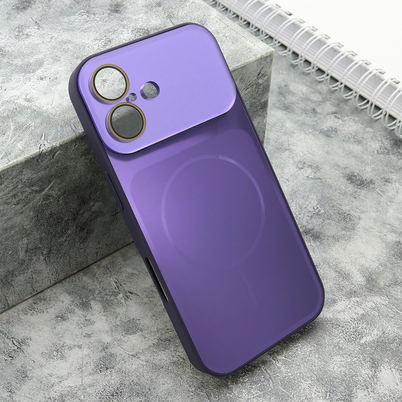 Slika od Futrola COLOR METAL MagSafe II za iPhone 17 (6.3) ljubicasta