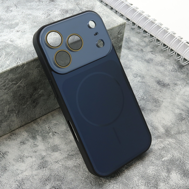 Slika od Futrola COLOR METAL MagSafe II za iPhone 17 Pro (6.3) tamno plava