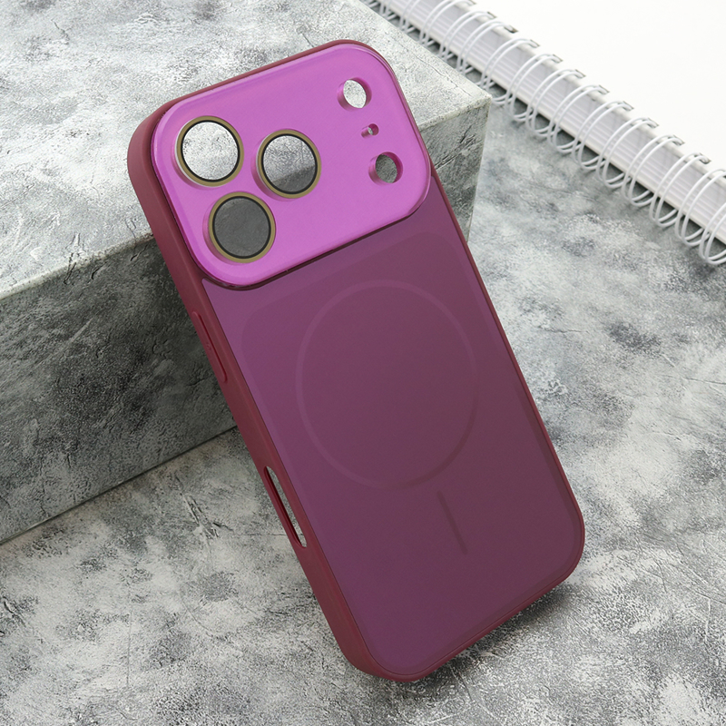 Slika od Futrola COLOR METAL MagSafe II za iPhone 17 Pro (6.3) roze