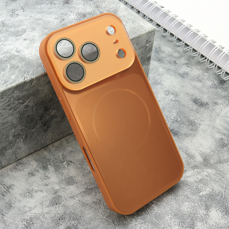 Slika od Futrola COLOR METAL MagSafe II za iPhone 17 Pro (6.3) narandzasta