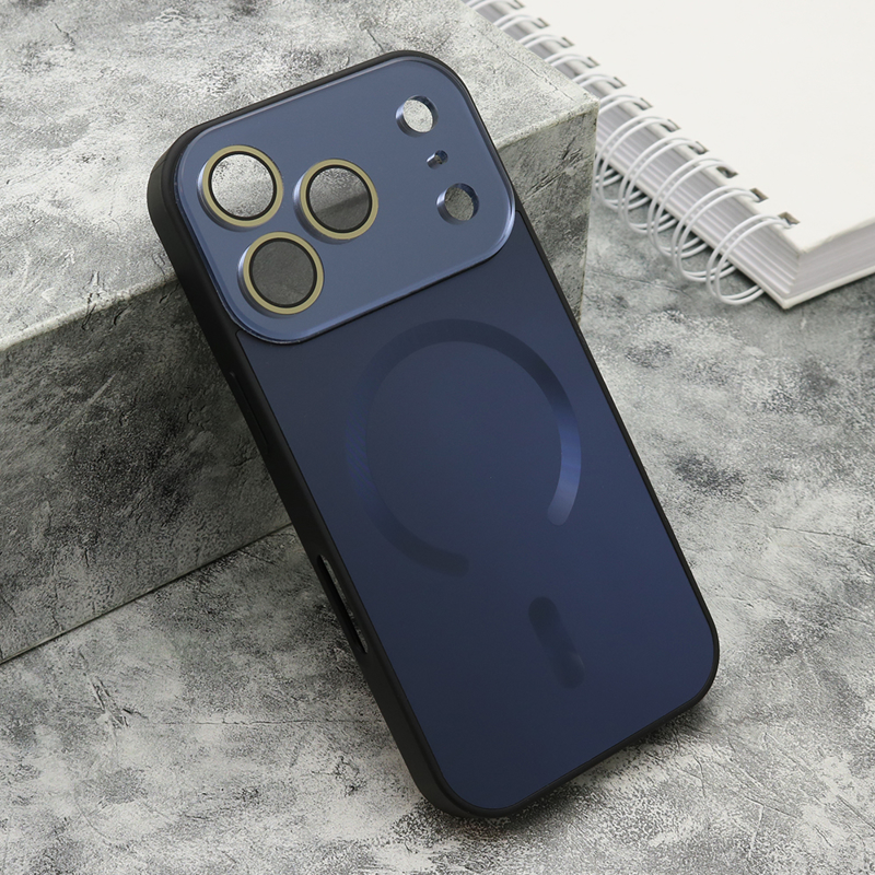 Slika od Futrola COLOR METAL Magsafe za iPhone 17 Pro (6.3) crna (small camera)