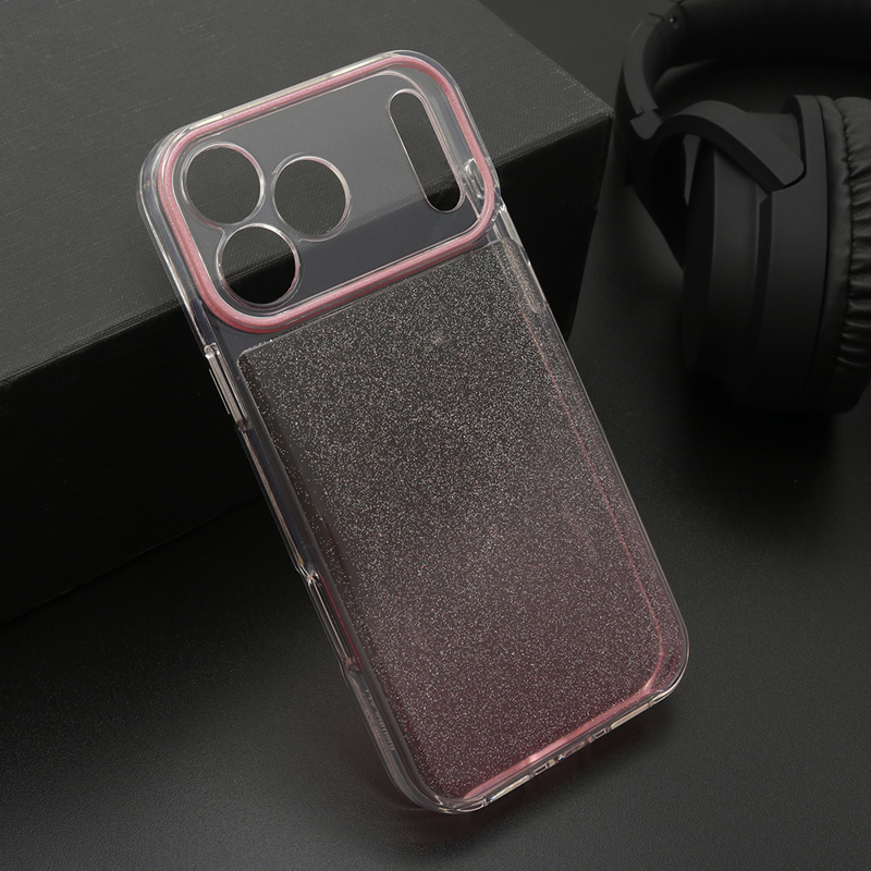 Slika od Futrola OMBRE GLITTER za iPhone 17 Pro Max (6.9) roze