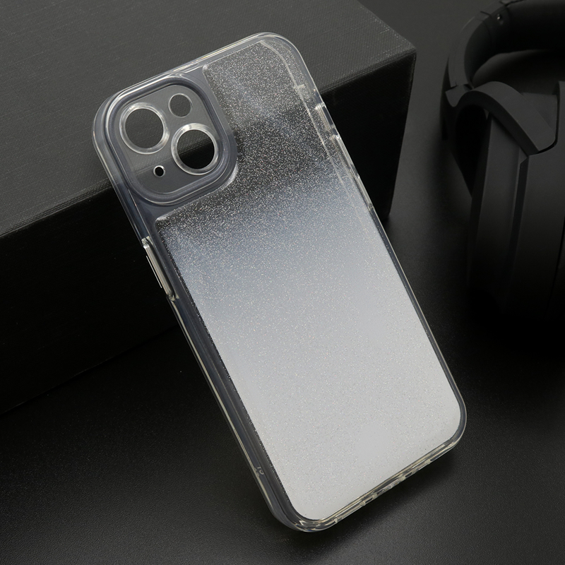 Slika od Futrola OMBRE GLITTER za iPhone 13 (6.1) bela