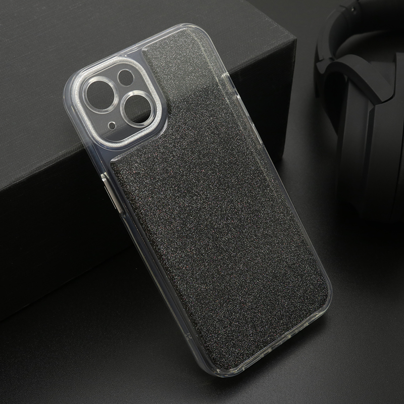 Slika od Futrola OMBRE GLITTER za iPhone 13 (6.1) crna