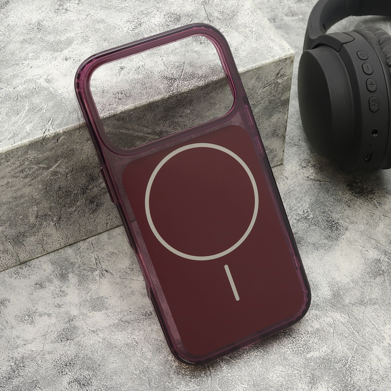 Slika od Futrola AMBER SHINE MagSafe za iPhone 18 Pro (6.3) dark cherry
