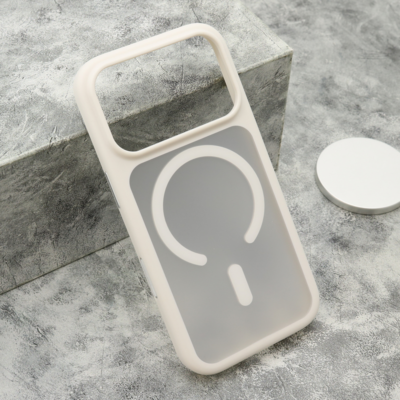 Slika od Futrola SHADOW MagSafe za Iphone 18 Pro (6.3) bela (big camera)
