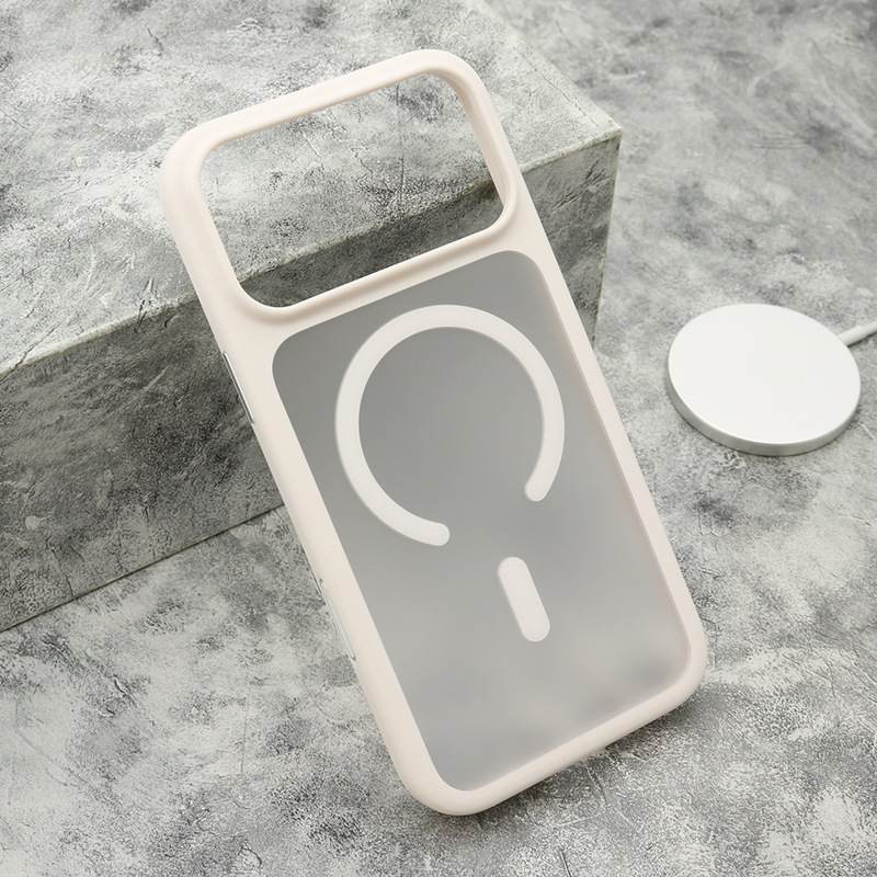 Slika od Futrola SHADOW MagSafe za Iphone 18 Pro Max (6.9) bela (big camera)