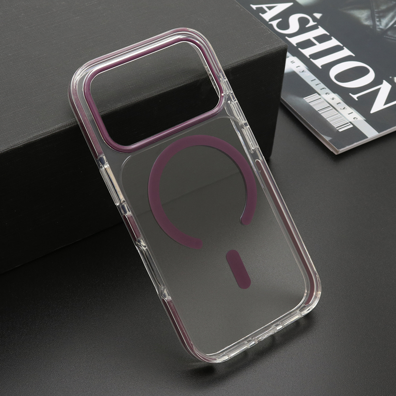 Slika od Futrola COLOR CLEAR MagSafe za Iphone 18 Pro (6.3) ljubicasta