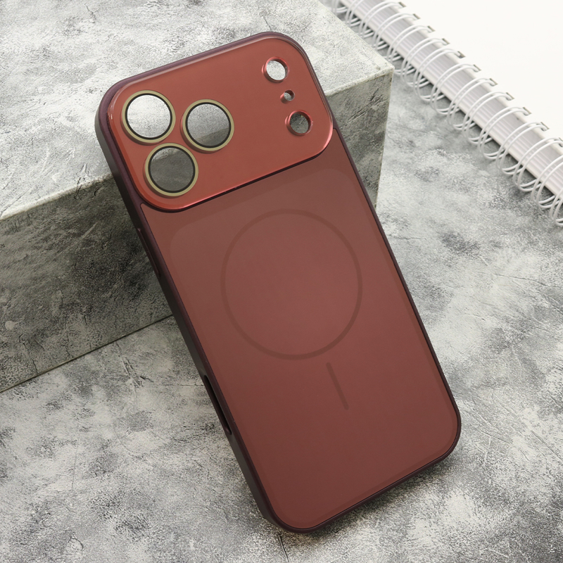 Slika od Futrola COLOR METAL MagSafe II za iPhone 18 Pro Max (6.9) dark cherry