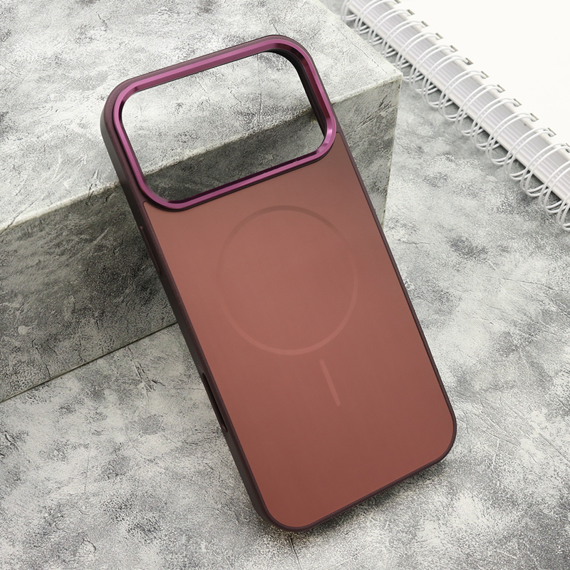 Slika od Futrola COLOR METAL MagSafe za iPhone 18 Pro Max (6.9) dark cherry