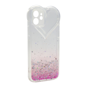 Slika od Futrola Sparkly Heart za iPhone 12 (6.1) pink