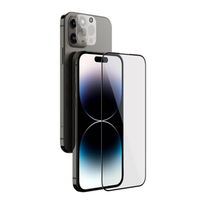 Slika od Folija za zastitu ekrana GLASS Nillkin 2u1 HD za iPhone 14 Pro (6.1) crna