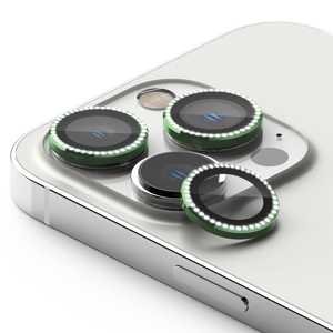 Slika od Zastita za kameru DIAMOND za iPhone 15 Pro (6.1)/iPhone 15 Pro Max (6.7) zelena