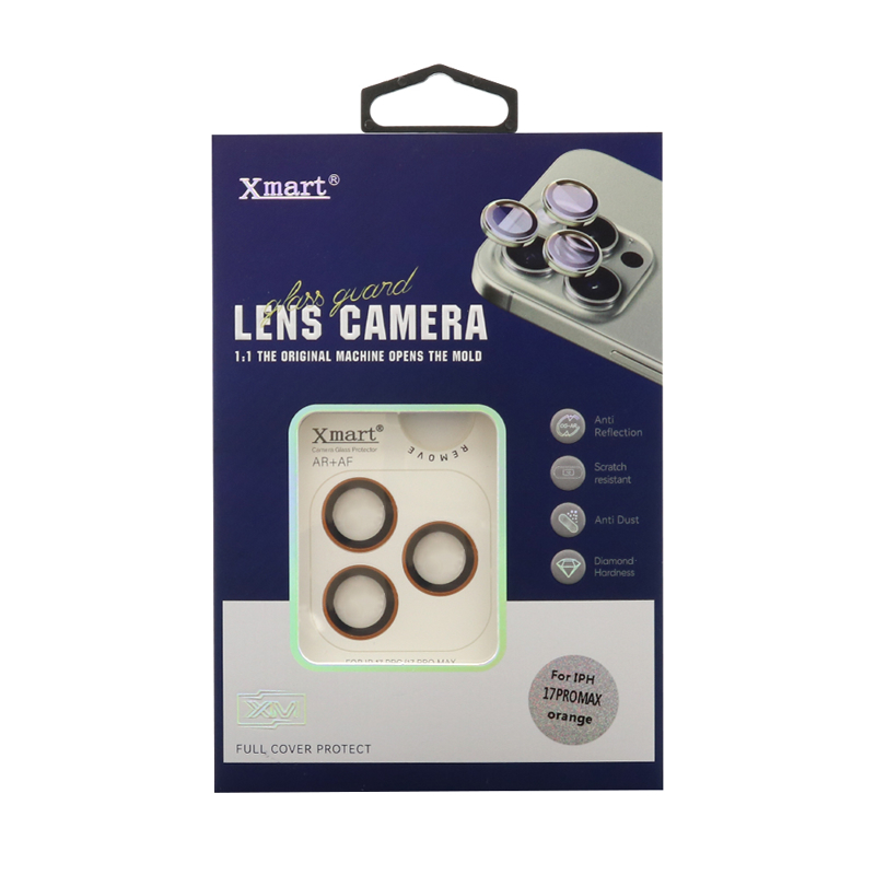 Slika od Folija za zastitu kamere X-MART OG camera film za iPhone 17 Pro (6.3)/iPhone 17 Pro Max (6.9) narandzasta