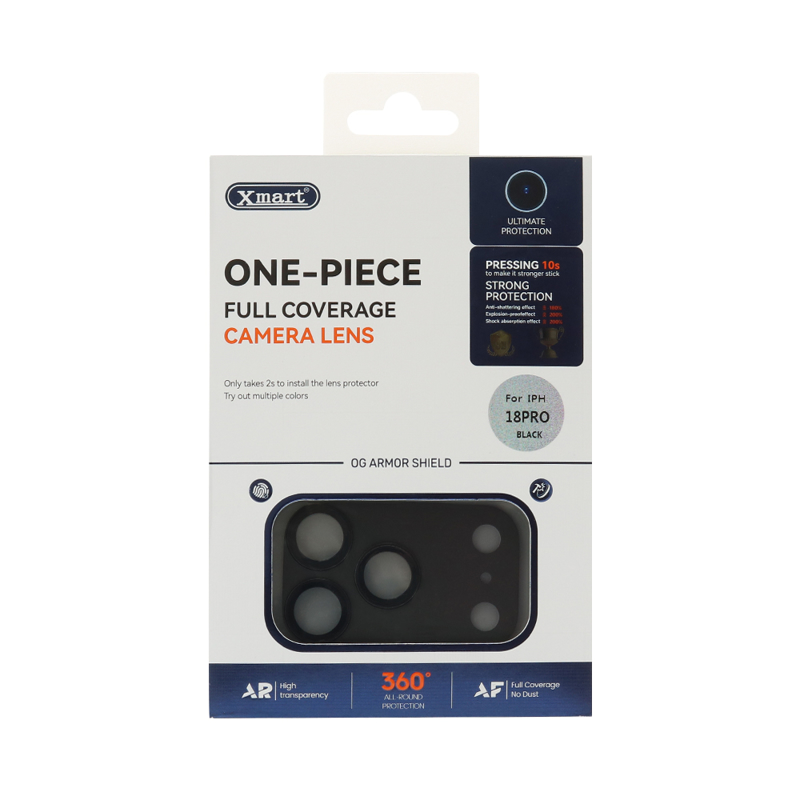 Slika od Folija za zastitu kamere X-MART Full Coverage za iPhone 18 Pro (6.3) crna