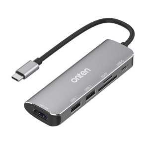 Slika od Hub USB Type-C Dock stanica sa HDMI 4K + SD/TF 3.0 + 2x USB 3.0 + USB Type-C PD 3.0 65W 20cm (OTN-95116) Onten
