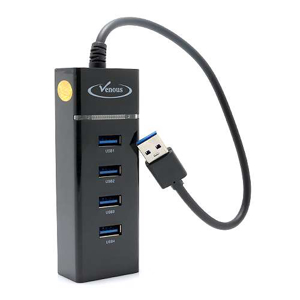 Slika od HUB USB 3.0 Hi-Speed Venous 4 porta crni