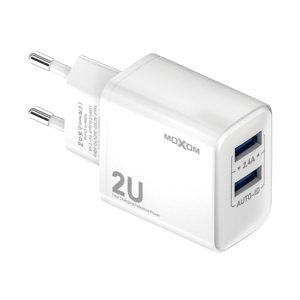 Slika od Kucni punjac Moxom MX-HC130 2.4A 2xUSB Lightning beli