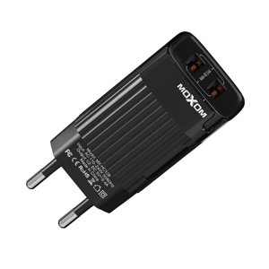 Slika od Kucni punjac Moxom MX-HC128 2.4A 2xUSB Lightning crni